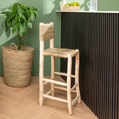 chaise bar rotin naturel artisanale ilot cuisine boheme haut