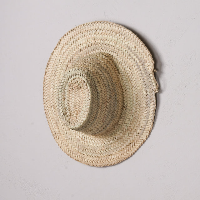 chapeau paille naturel grand bord artisanal Tiznit plage boheme