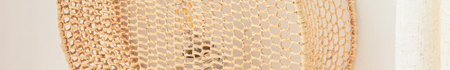 Applique murale en raphia tressé - Ronde