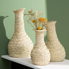 Vase décoratif en osier naturel