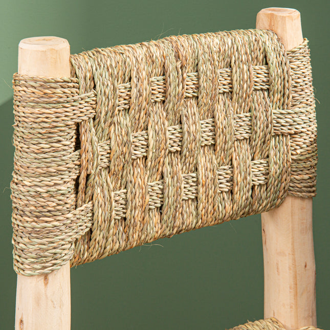 Chaise haute en bois et corde - 70cm