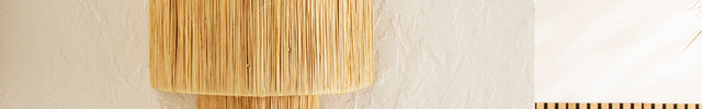 Applique murale en raphia - Double