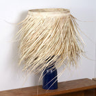 Abat jour en paille à franges