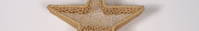 Applique murale en raphia tressé - Étoile