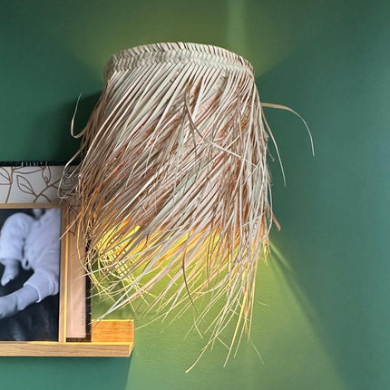 Applique murale en paille