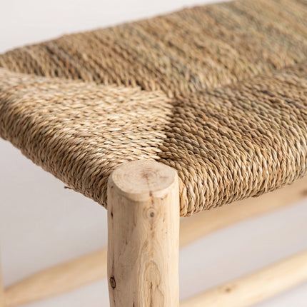 Banc marocain en bois avec rangement 100cm