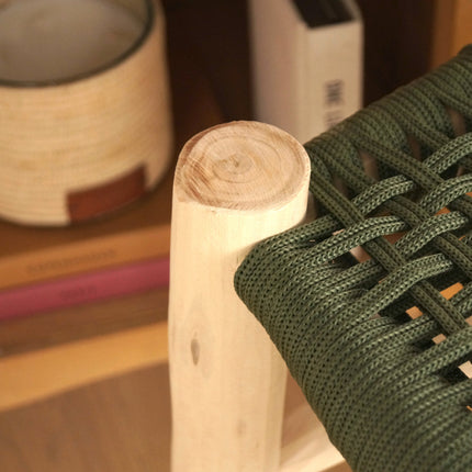 Banc en bois et assise en nylon Vert