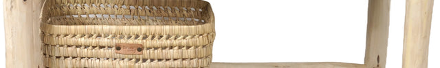 Banc en bois avec rangement 80cm