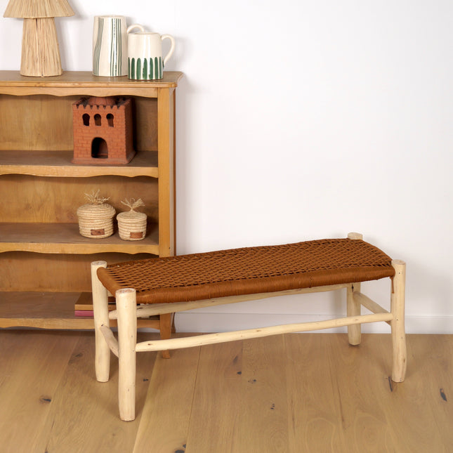 Banc en bois et assise en nylon Camel