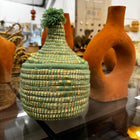 Boîte de rangement berbère en laine colorée