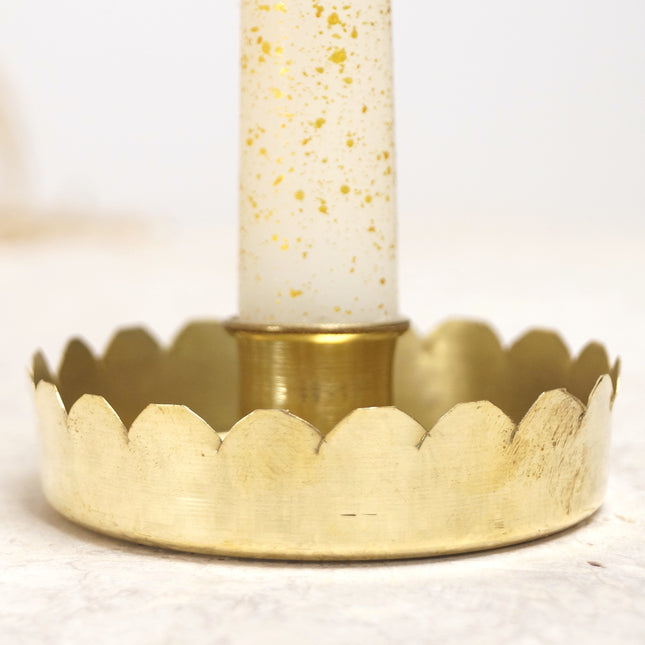 Bougeoir en laiton doré