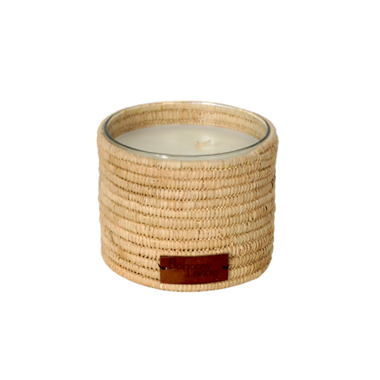 Bougie parfumée tressée en raphia - Senteur orientale