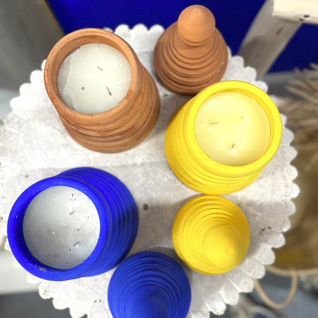 Bougie parfumée décorative colorée