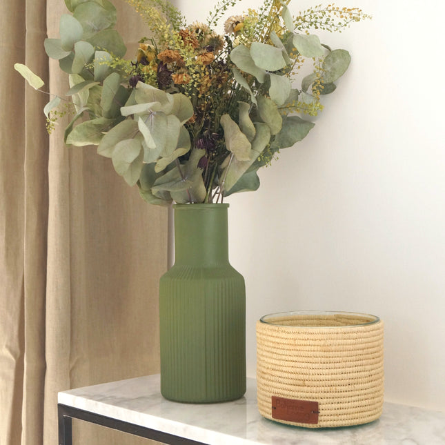 Bougie parfumée tressée en raphia - Senteur orientale