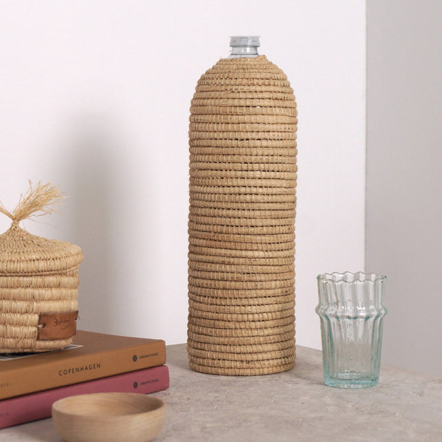 Cache bouteille en raphia
