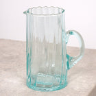 Carafe en verre soufflé beldi strié