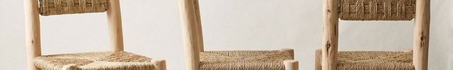 Chaise de table en bois - Dossier carré inclinable