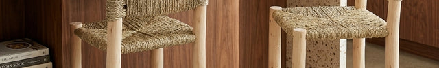 Chaise haute en bois et corde - 70cm
