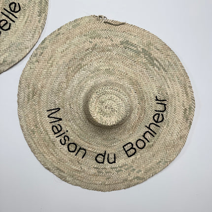 Chapeau de paille mural - Personnalisable