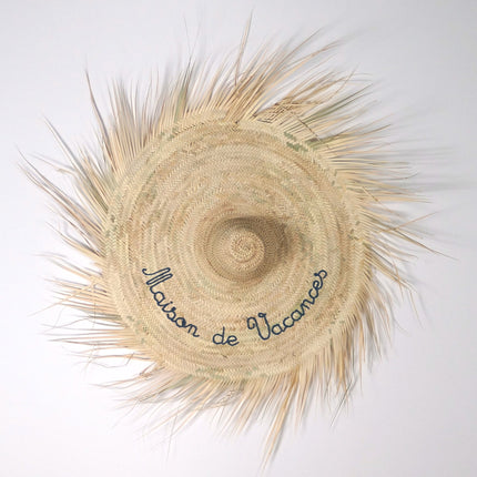 Chapeau de paille mural à franges - Personnalisable