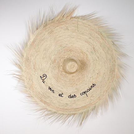 Chapeau de paille mural à franges - Personnalisable