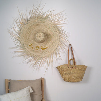 Chapeau de paille mural à franges - Personnalisable