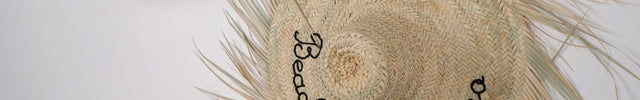 Chapeau de paille mural à franges - Personnalisable