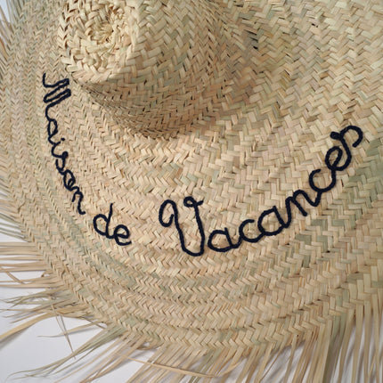 Chapeau de paille mural à franges - Personnalisable