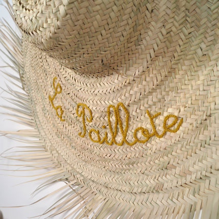 Chapeau de paille mural à franges - Personnalisable