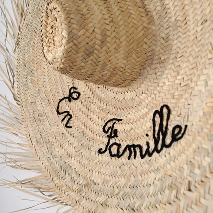 Chapeau de paille mural à franges - Personnalisable