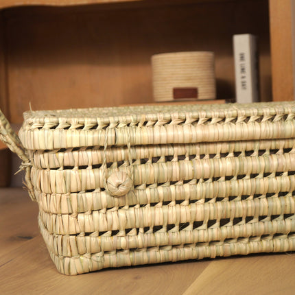 Panier dessous de lit en feuilles de palmier 100cm