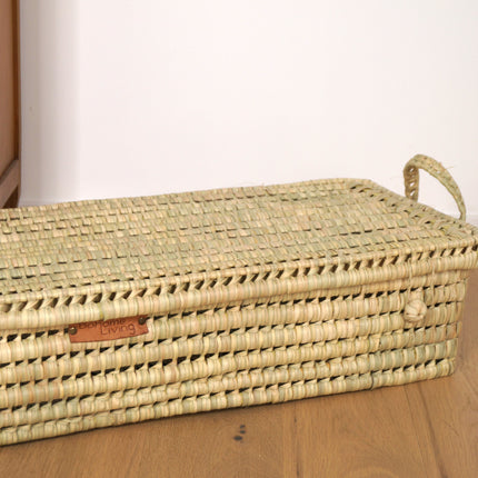 Panier dessous de lit en feuilles de palmier 100cm