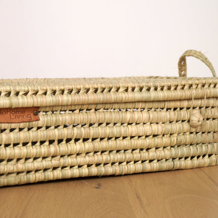 Panier dessous de lit en feuilles de palmier 100cm