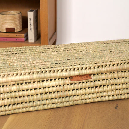 Panier dessous de lit en feuilles de palmier 100cm