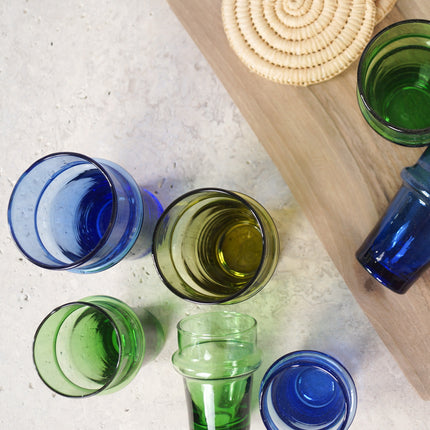 Verre Beldi arrondi coloré - Lot de 6