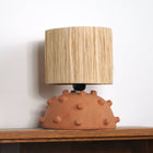 Pied de lampe en terre cuite terracotta - Picots Boule