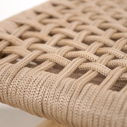 Tabouret marocain coloré en bois - Beige