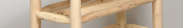 Banc en bois avec double rangement 60cm