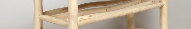 Banc en bois avec double rangement 80cm