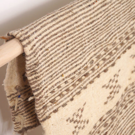 Descente de lit berbère Zanafi 100 x 50cm - Marron et Écru