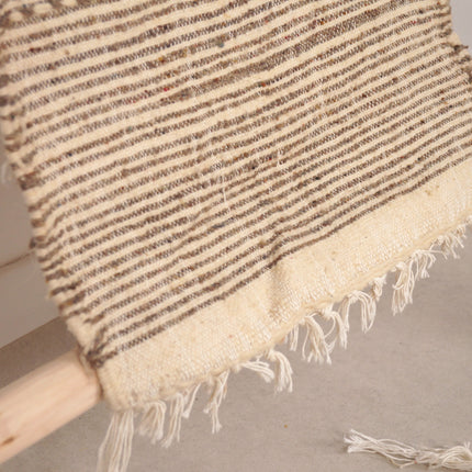 Descente de lit berbère Zanafi 100 x 50cm - Marron et Écru