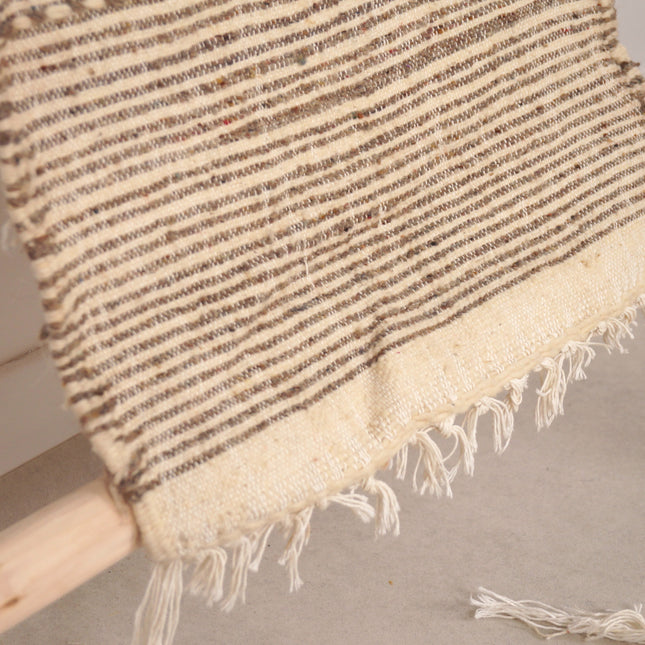 Descente de lit berbère Zanafi 100 x 50cm - Marron et Écru