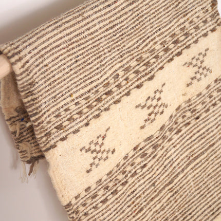 Descente de lit berbère Zanafi 100 x 50cm - Marron et Écru