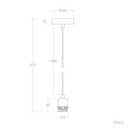 Système électrique pour suspension blanc et jute