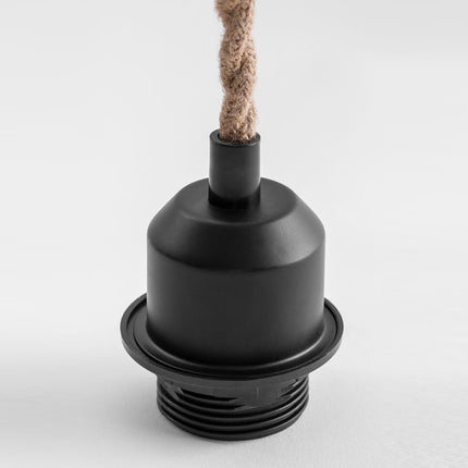 Système électrique pour suspension noir et jute tressé