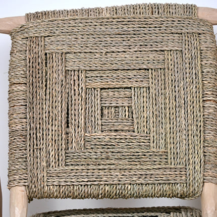 Fauteuil en bois incliné - Assise corde