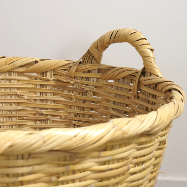 Panier de rangement en rotin rigide, Panier à bûches