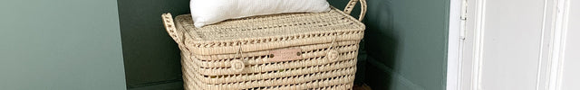 Malle de rangement en feuilles de palmier 45cm