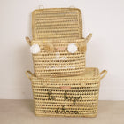 Malle de rangement en feuilles de palmier 45cm - Personnalisable