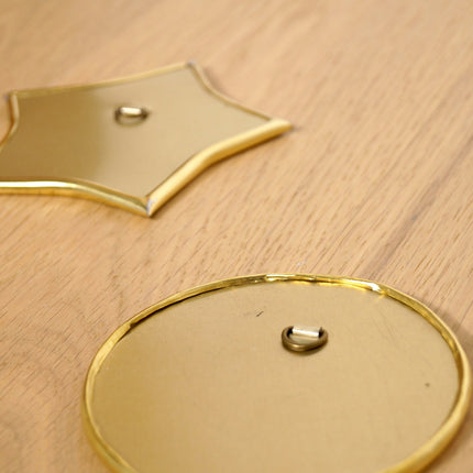 Mini miroir en laiton doré - Différentes formes